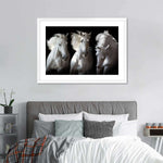 Three White Horses Wall Art