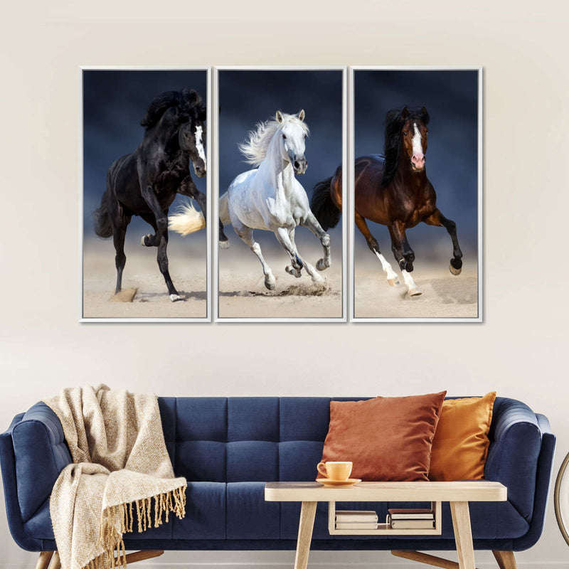 Wild Colorful Horses Wall Art