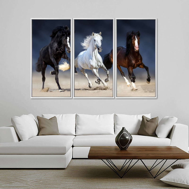 Wild Colorful Horses Wall Art