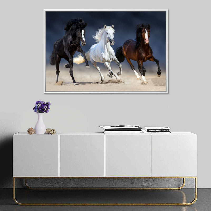 Wild Colorful Horses Wall Art