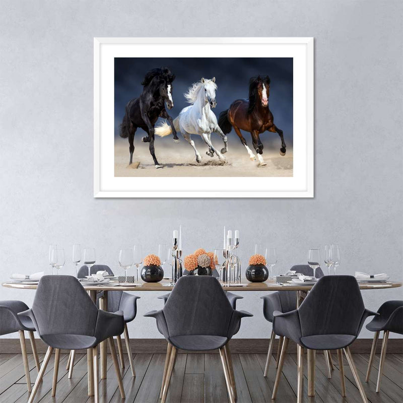 Wild Colorful Horses Wall Art