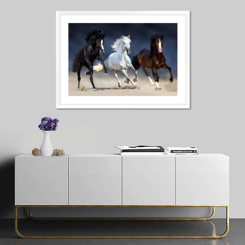 Wild Colorful Horses Wall Art