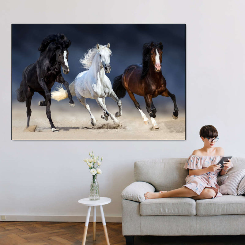 Wild Colorful Horses Wall Art