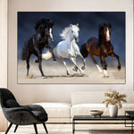 Wild Colorful Horses Wall Art