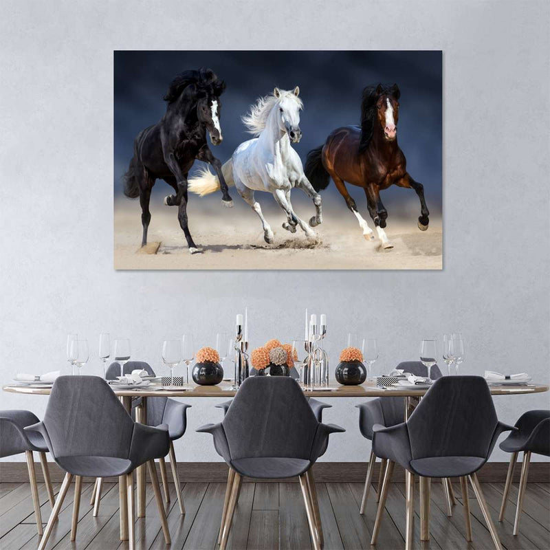 Wild Colorful Horses Wall Art
