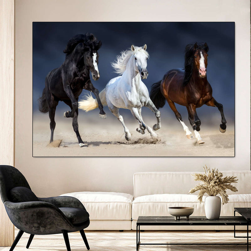 Wild Colorful Horses Wall Art