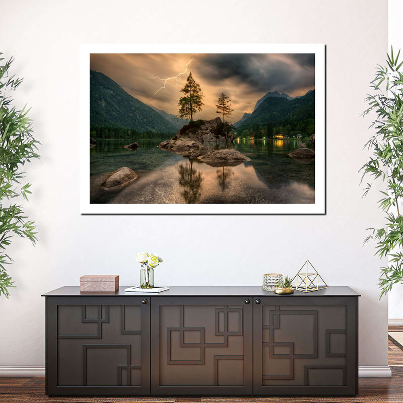 Magical Lakeside Mountain Wall Art