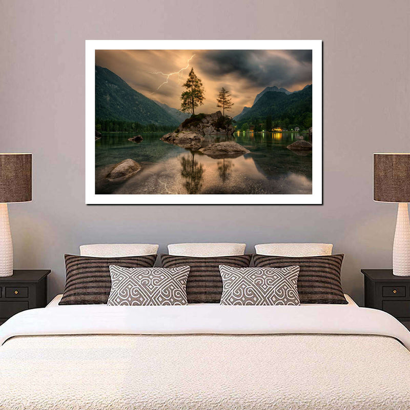 Magical Lakeside Mountain Wall Art