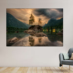 Magical Lakeside Mountain Wall Art