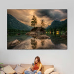 Magical Lakeside Mountain Wall Art