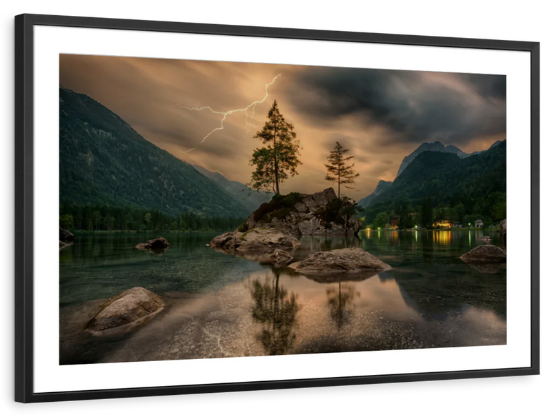 Magical Lakeside Mountain Wall Art