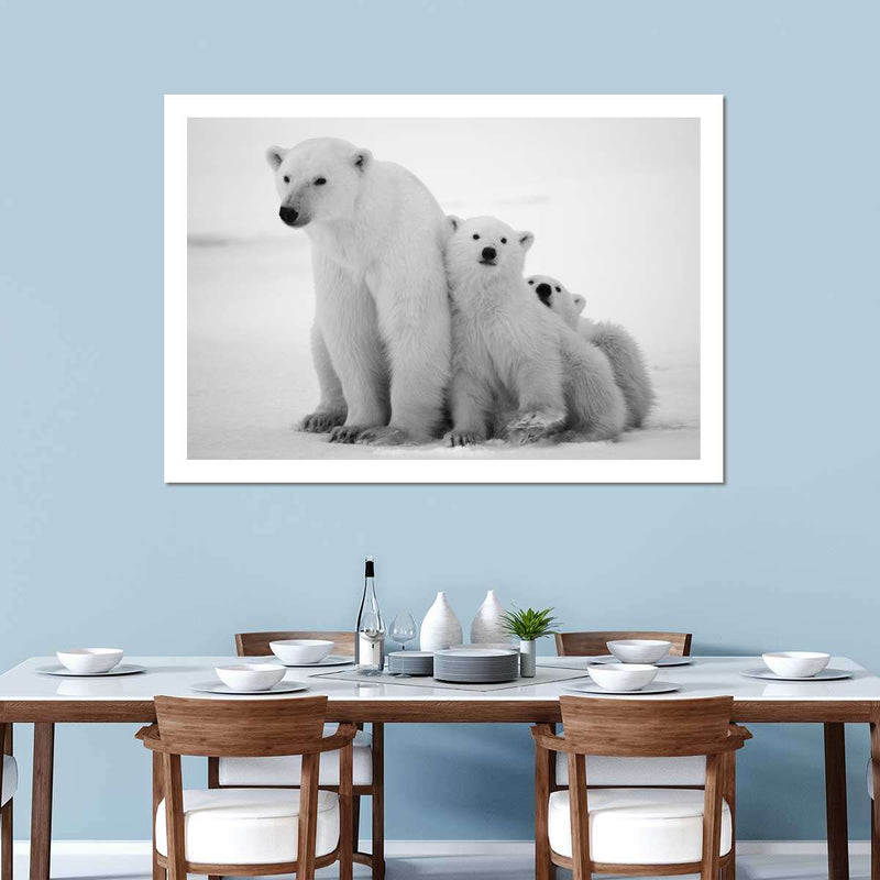 Polar Bear Family Wall Art