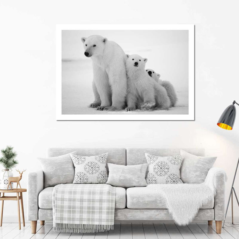 Polar Bear Family Wall Art