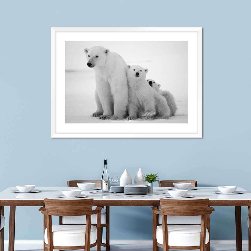 Polar Bear Family Wall Art