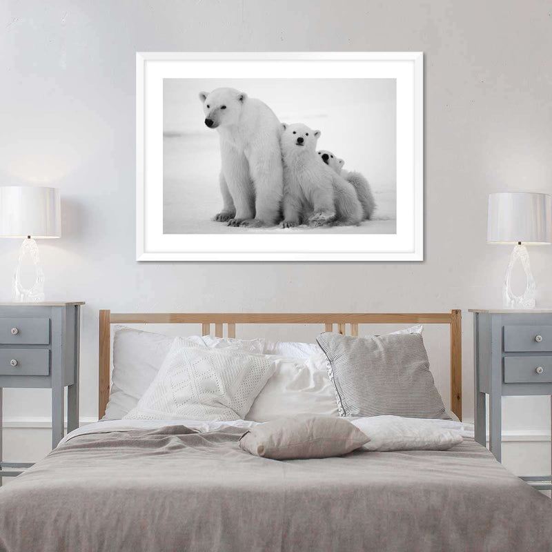 Polar Bear Family Wall Art