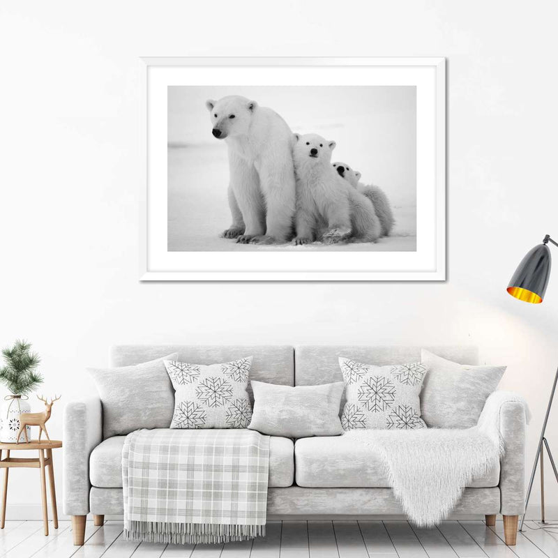 Polar Bear Family Wall Art