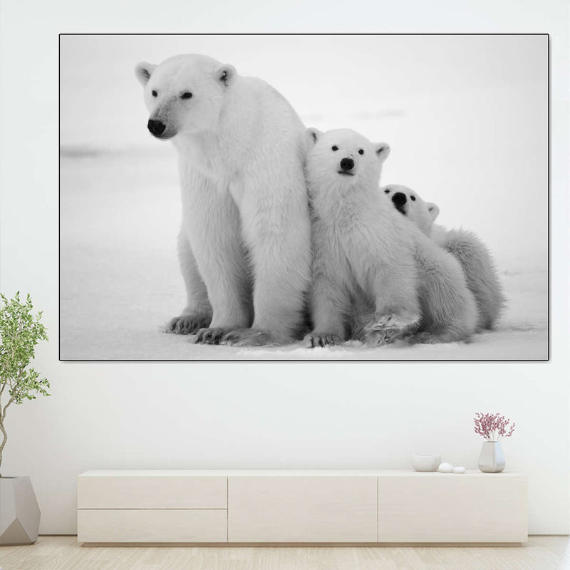 Polar Bear Family Wall Art