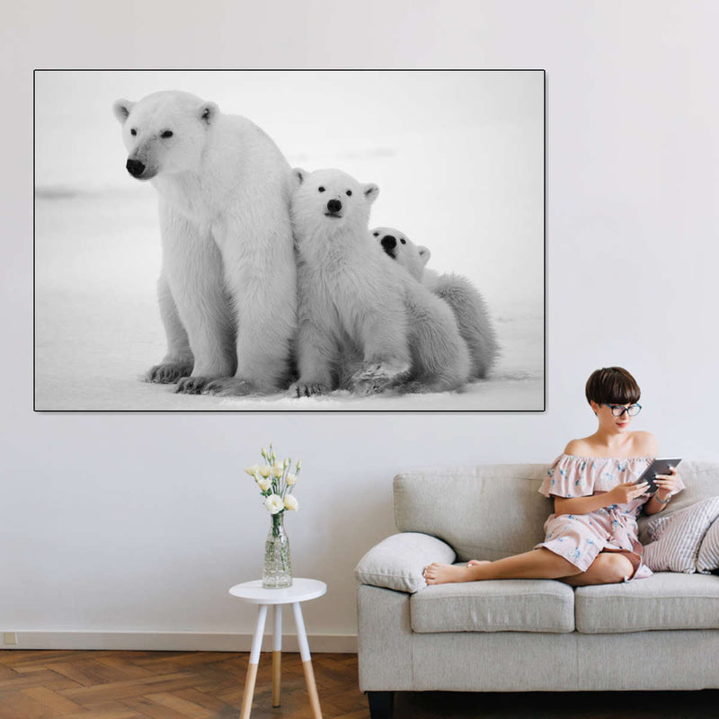 Polar Bear Family Wall Art