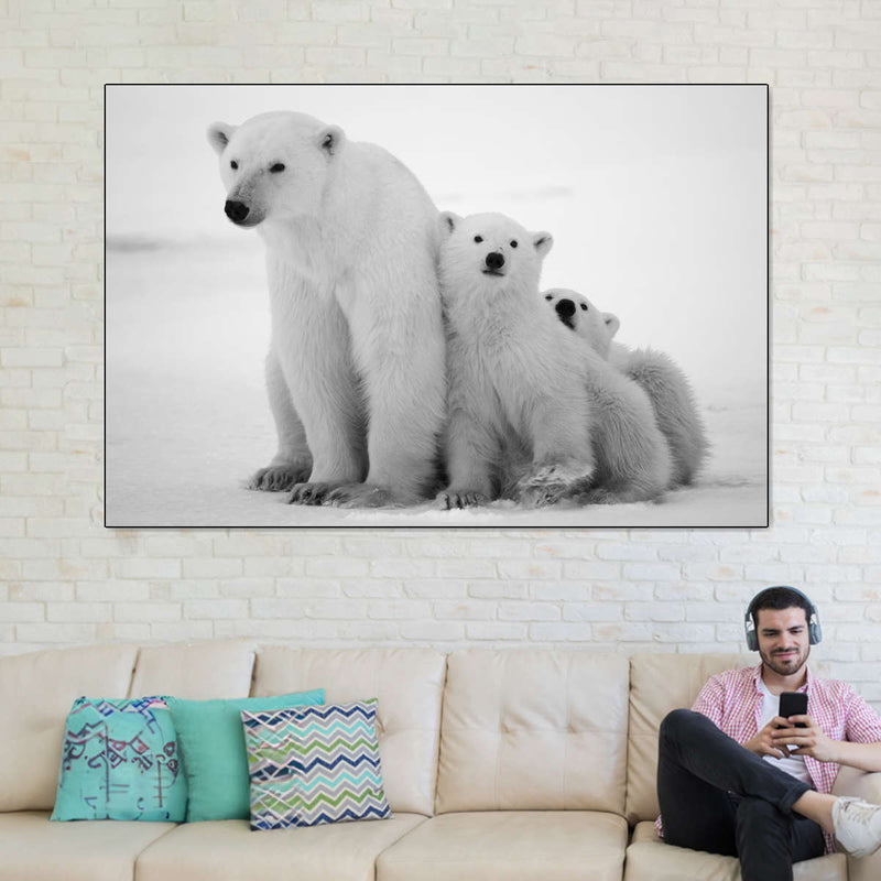 Polar Bear Family Wall Art