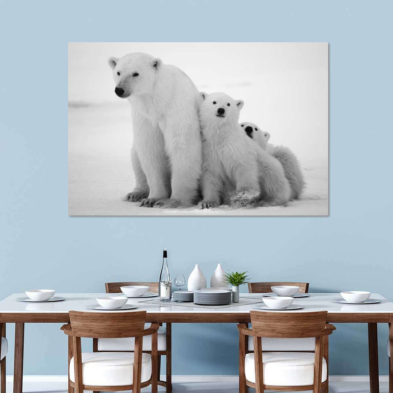 Polar Bear Family Wall Art
