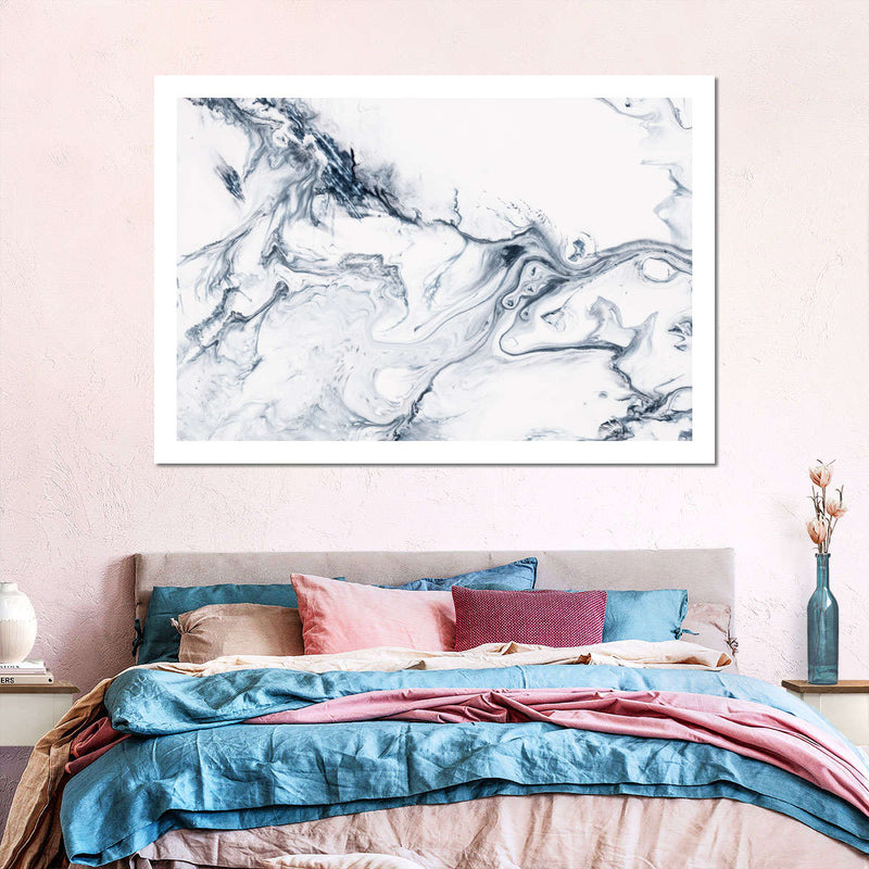 Grey And White Abstract Wall Art