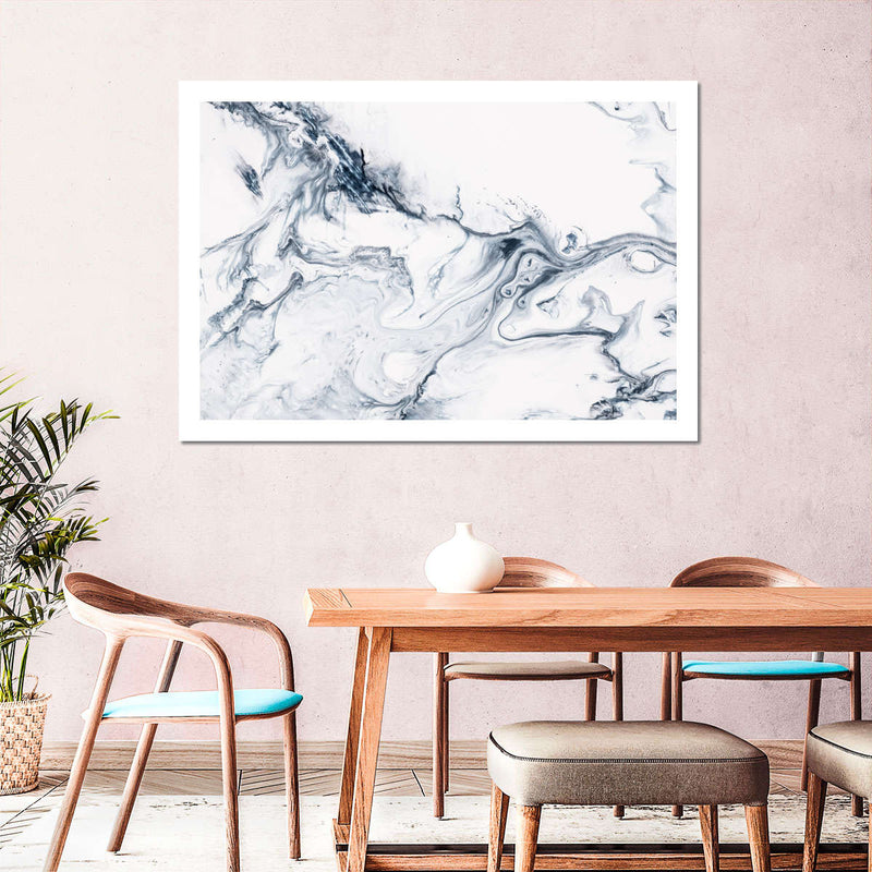 Grey And White Abstract Wall Art