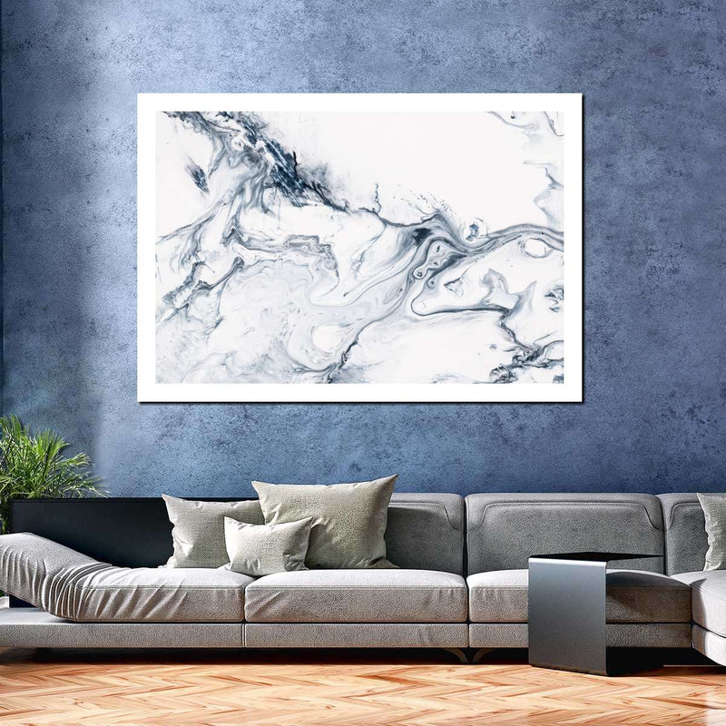 Grey And White Abstract Wall Art