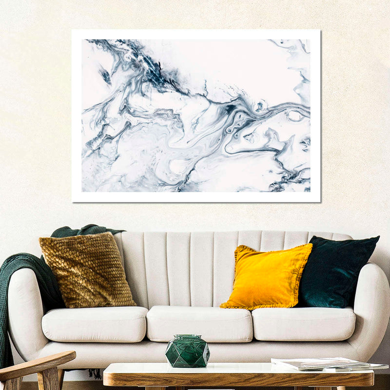 Grey And White Abstract Wall Art