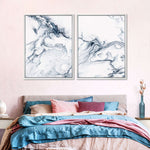 Grey And White Abstract Wall Art