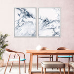 Grey And White Abstract Wall Art