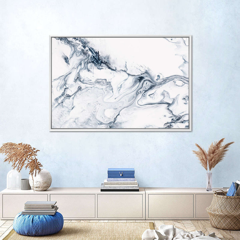 Grey And White Abstract Wall Art