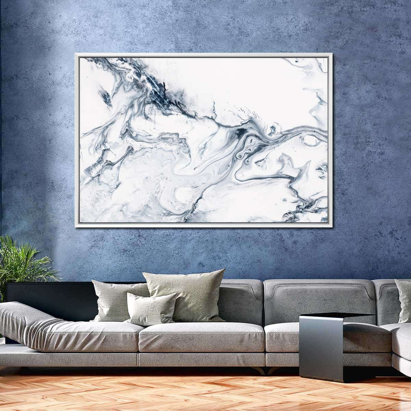 Grey And White Abstract Wall Art