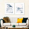 Grey And White Abstract Wall Art