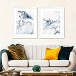 Grey And White Abstract Wall Art