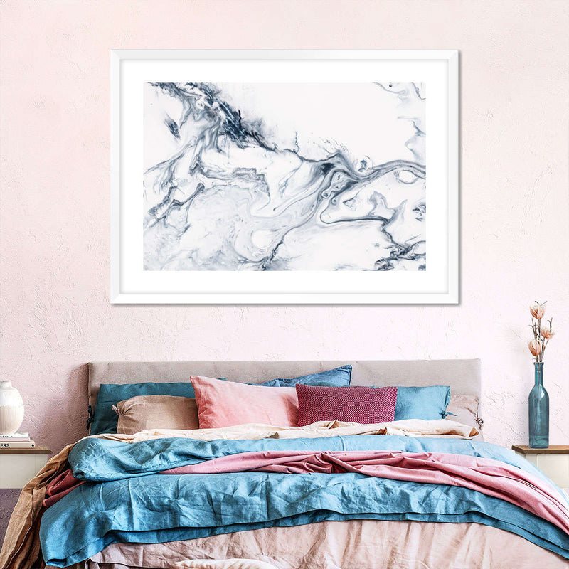 Grey And White Abstract Wall Art