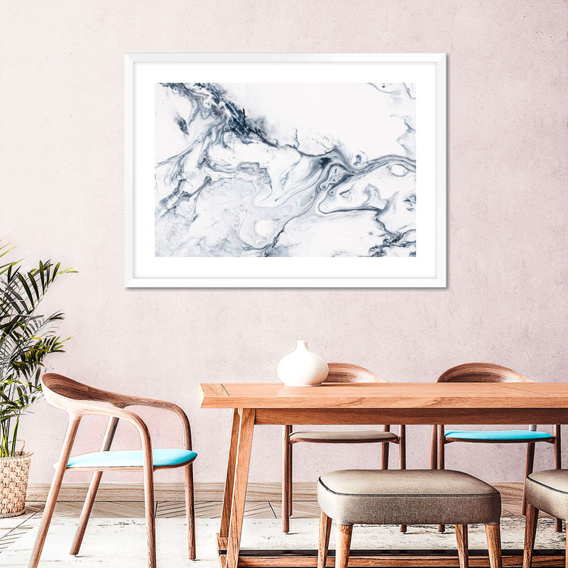 Grey And White Abstract Wall Art