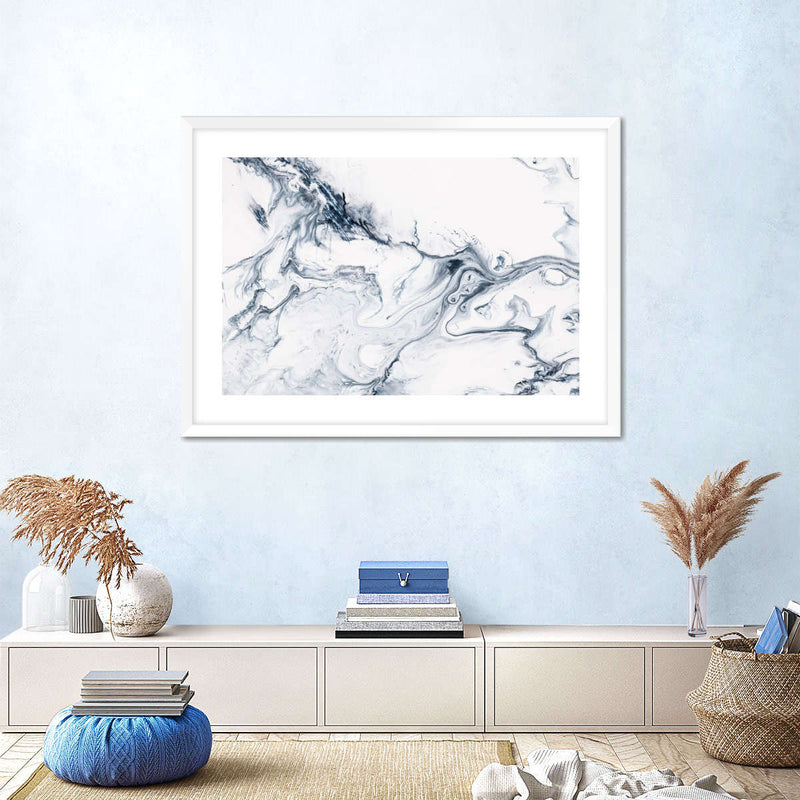Grey And White Abstract Wall Art