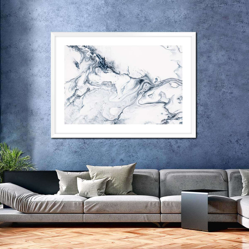 Grey And White Abstract Wall Art