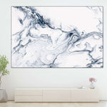 Grey And White Abstract Wall Art