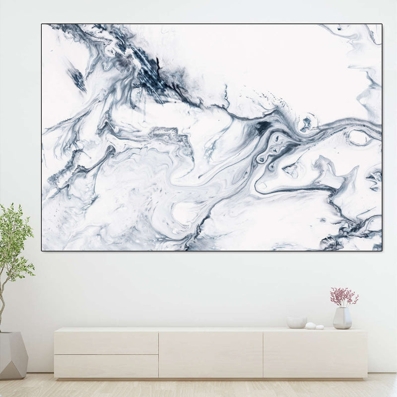 Grey And White Abstract Wall Art