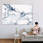 Grey And White Abstract Wall Art