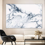 Grey And White Abstract Wall Art