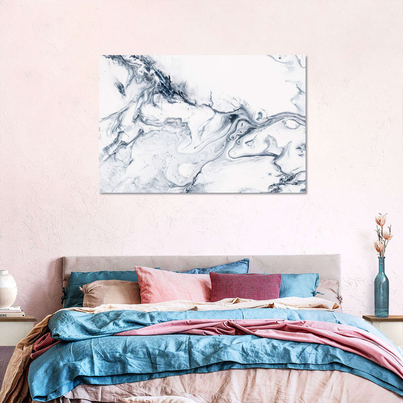 Grey And White Abstract Wall Art
