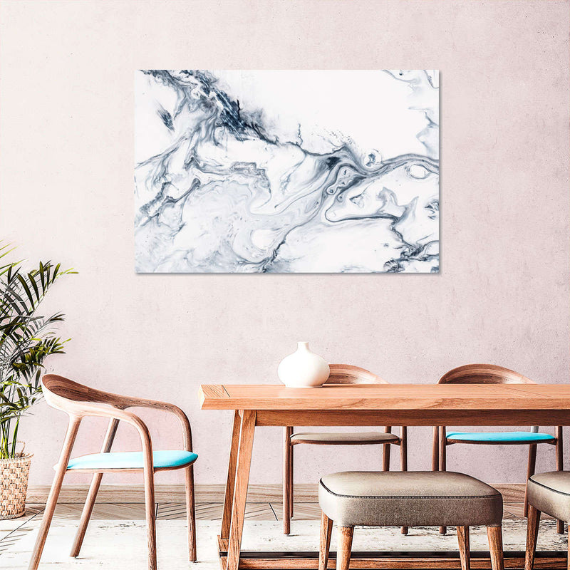 Grey And White Abstract Wall Art