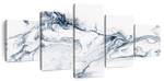 Grey And White Abstract Wall Art