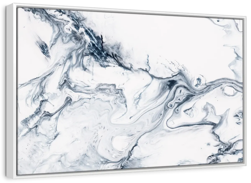 Grey And White Abstract Wall Art