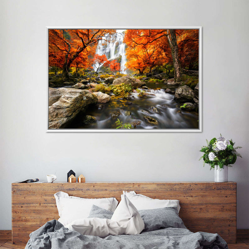 Stunning Autumn Waterfall Wall Art