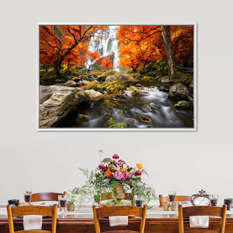 Stunning Autumn Waterfall Wall Art