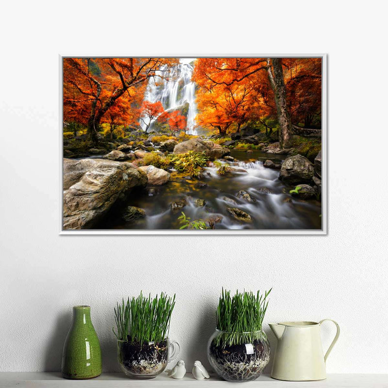 Stunning Autumn Waterfall Wall Art