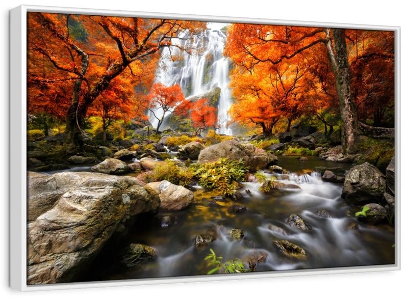 Stunning Autumn Waterfall Wall Art